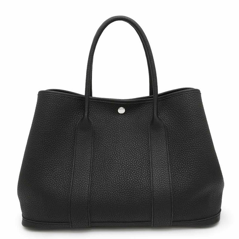 エルメス トートバッグ ガーデンパーティPM ブラック/シルバー金具 ネゴンダ W刻印 黒