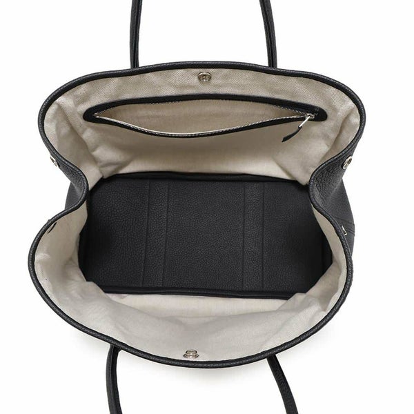 エルメス トートバッグ ガーデンパーティPM ブラック/シルバー金具 ネゴンダ W刻印 黒