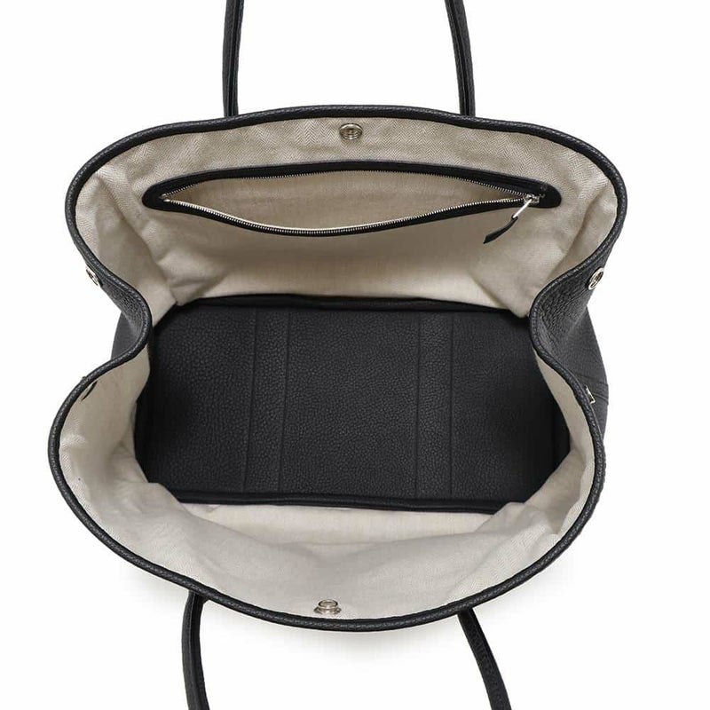 エルメス トートバッグ ガーデンパーティPM ブラック/シルバー金具 ネゴンダ W刻印 黒