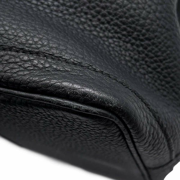 エルメス トートバッグ ガーデンパーティPM ブラック/シルバー金具 ネゴンダ W刻印 黒