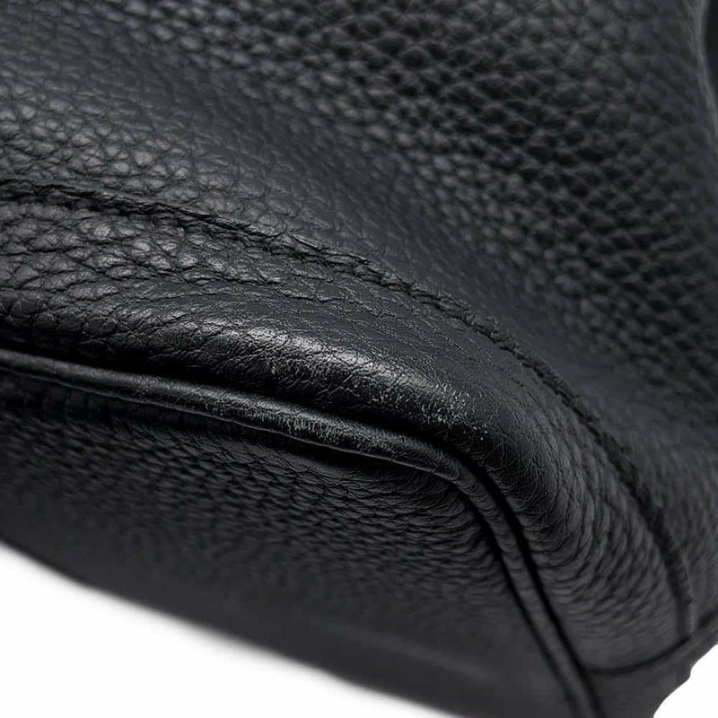 エルメス トートバッグ ガーデンパーティPM ブラック/シルバー金具 ネゴンダ W刻印 黒