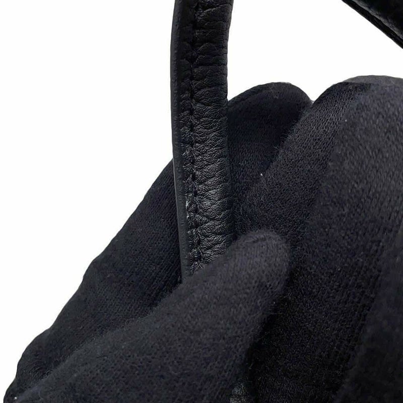 エルメス トートバッグ ガーデンパーティPM ブラック/シルバー金具 ネゴンダ W刻印 黒