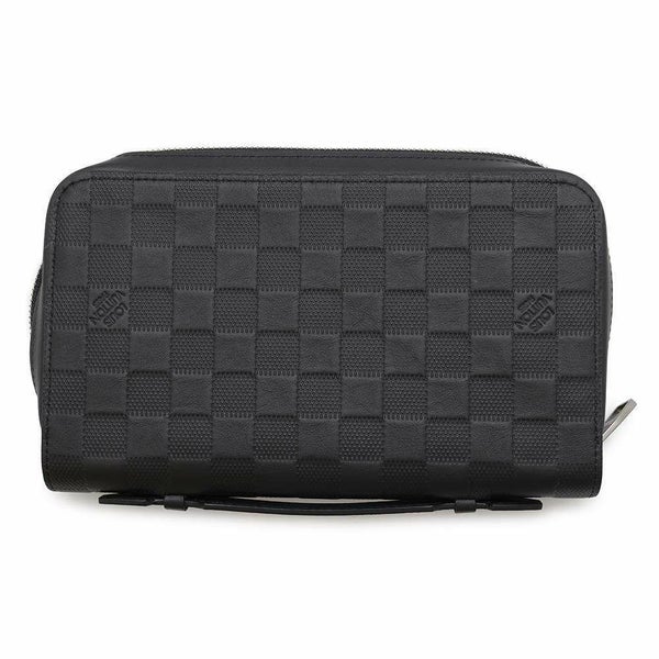 ルイヴィトン 長財布 ダミエ・アンフィニ ジッピー XL オニキスN61254 LOUIS VUITTON ハンドル付き メンズ 黒