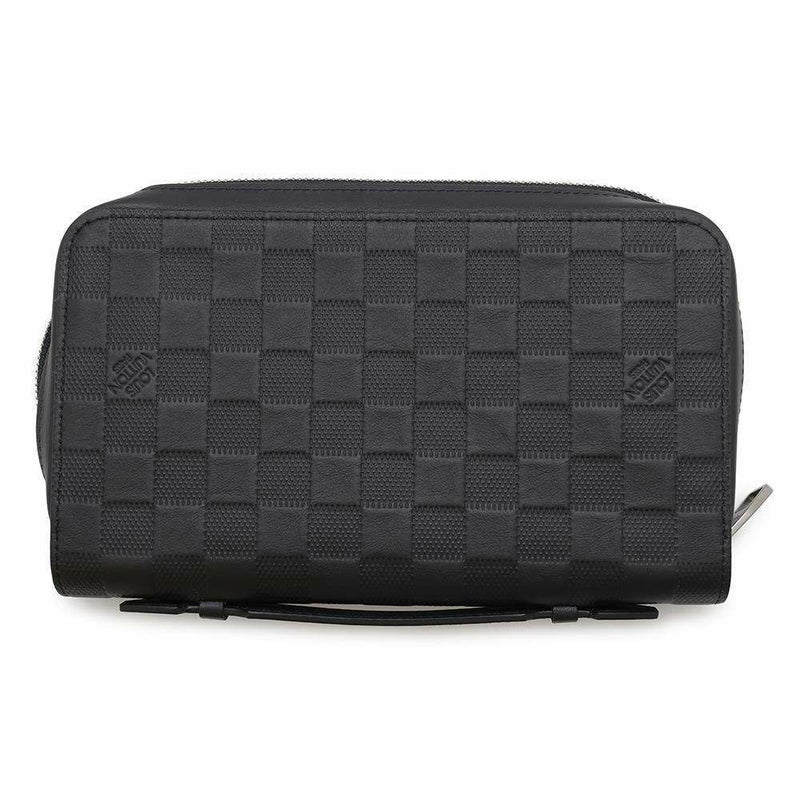 ルイヴィトン 長財布 ダミエ・アンフィニ ジッピー XL オニキスN61254 LOUIS VUITTON ハンドル付き メンズ 黒