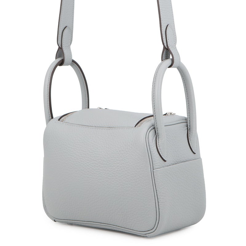 エルメス ハンドバッグ リンディ ミニ グリパンタン/シルバー金具 トリヨンクレマンス G刻印 HERMES 2wayショルダーバッグ