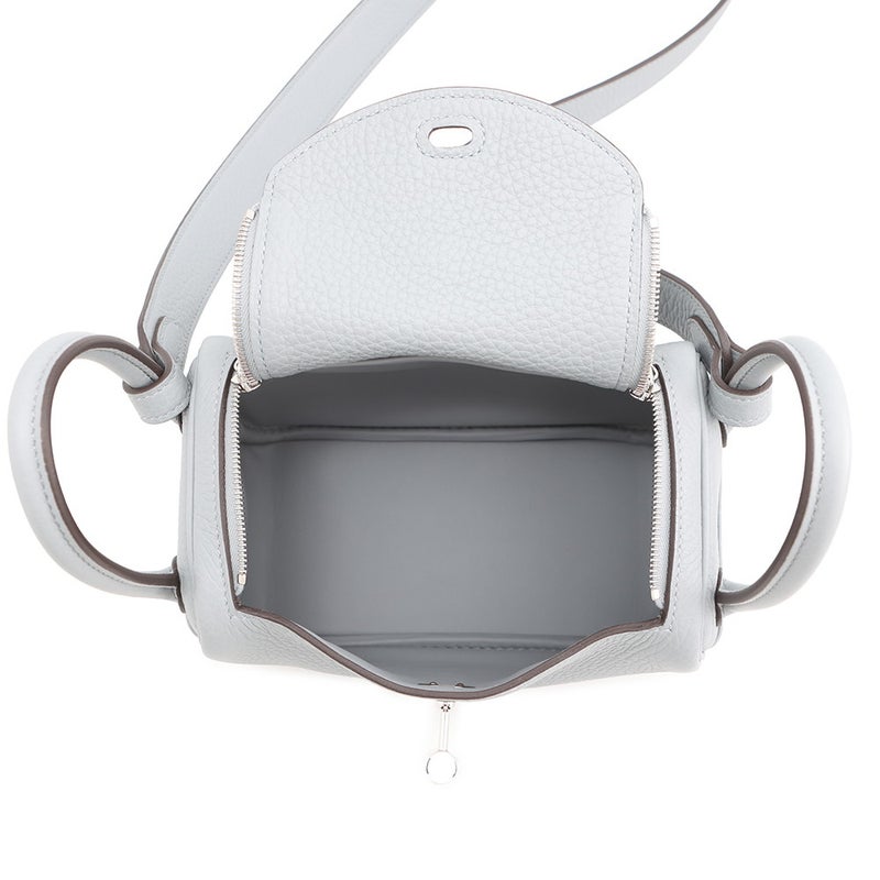 エルメス ハンドバッグ リンディ ミニ グリパンタン/シルバー金具 トリヨンクレマンス G刻印 HERMES 2wayショルダーバッグ