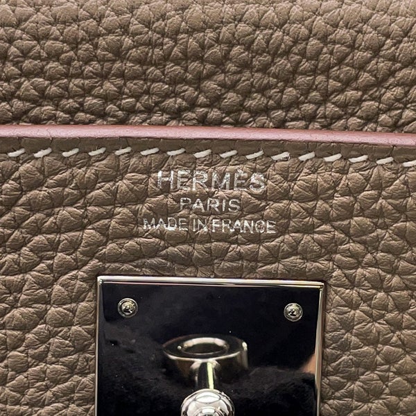 エルメス ハンドバッグ ケリー28 内縫い エトゥープ/シルバー金具 トゴ Z刻印 ２wayショルダー