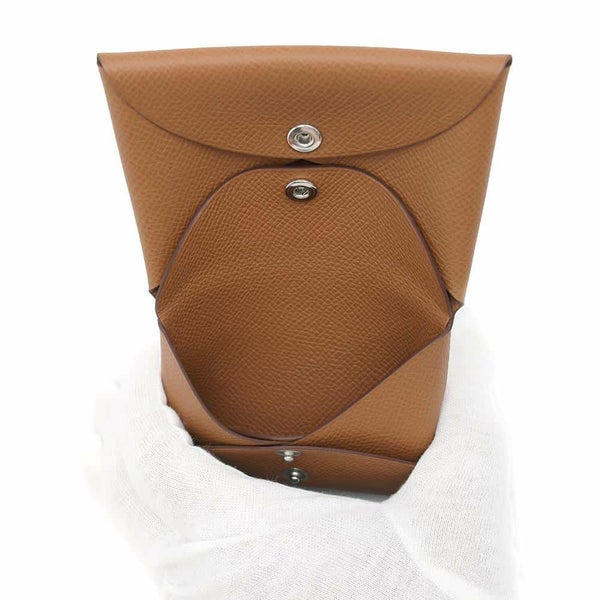 エルメス コインケース カルヴィ デュオ ゴールド/シルバー金具 エプソン W刻印 HERMES 財布