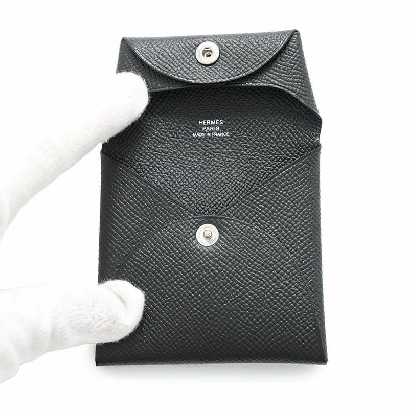 エルメス コインケース バスティア ブラック エプソン W刻印 HERMES 財布 黒