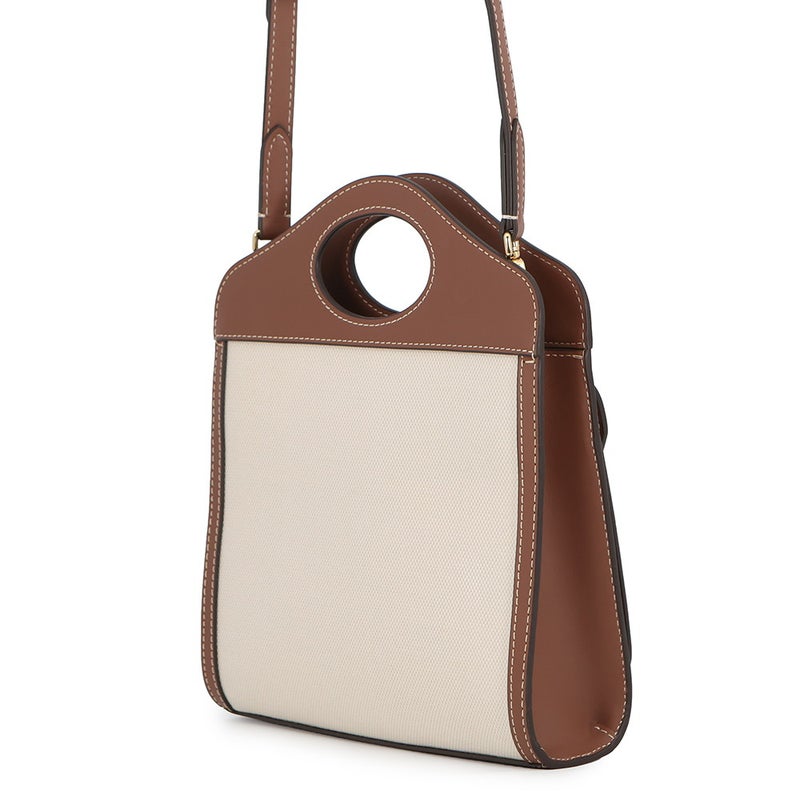 バーバリー ハンドバッグ ミニ ポケットバッグ キャンバス レザー 8031746 BURBERRY 2way