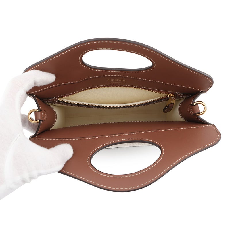 バーバリー ハンドバッグ ミニ ポケットバッグ キャンバス レザー 8031746 BURBERRY 2way