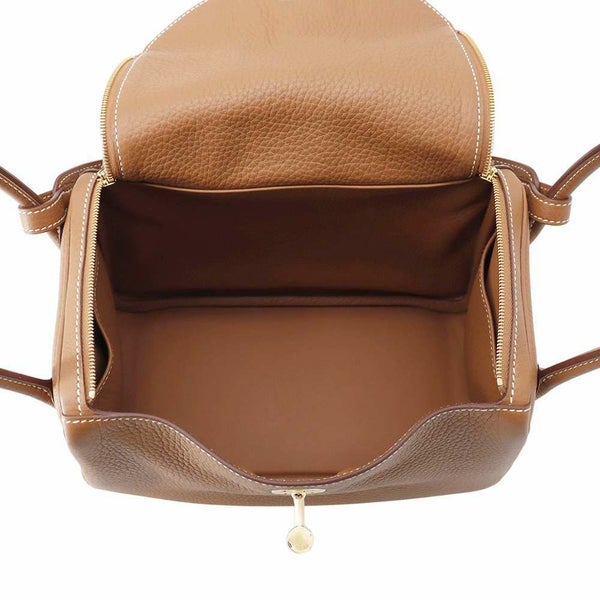 エルメス ハンドバッグ リンディ26 ゴールド/ゴールド金具 トリヨンクレマンス W刻印 2wayショルダー