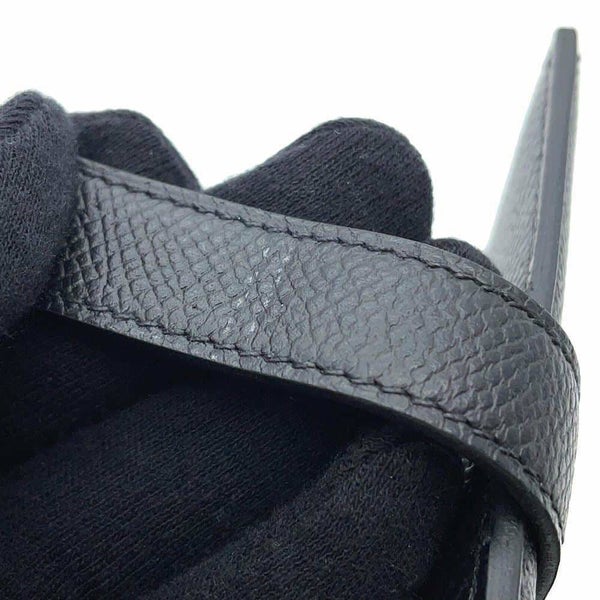 エルメス 二つ折り財布 ベアンコンパクト ブラック/シルバー金具 エプソン B刻印 黒