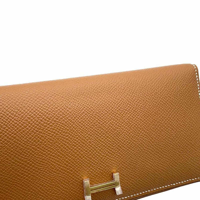 エルメス 長財布 ベアンスフレ ゴールド/ゴールド金具 エプソン B刻印 HERMES 財布