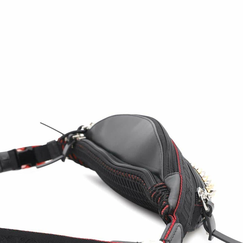 クリスチャン・ルブタン ボディバッグ スタッズ レザー スパイクスタッズ ウエストバッグ 3215169 Christian Louboutin 黒