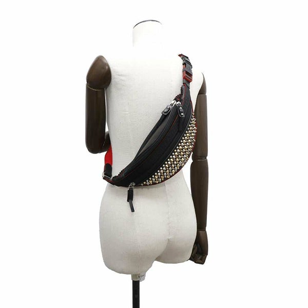 クリスチャン・ルブタン ボディバッグ スタッズ レザー スパイクスタッズ ウエストバッグ 3215169 Christian Louboutin 黒