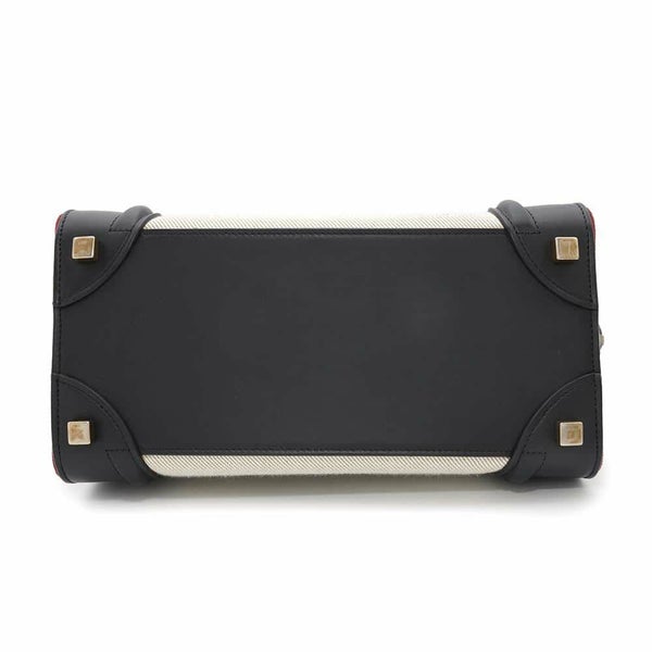 セリーヌ ハンドバッグ ラゲージショッパー マイクロ レザー キャンバス 167792 CELINE バッグ 黒
