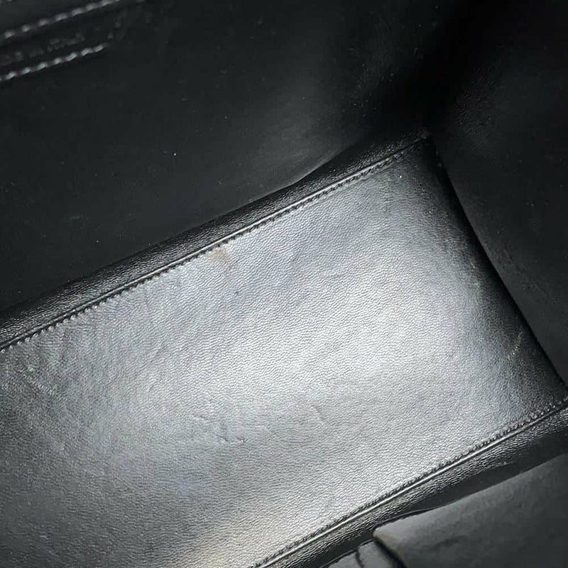 セリーヌ ハンドバッグ ラゲージショッパー マイクロ レザー キャンバス 167792 CELINE バッグ 黒