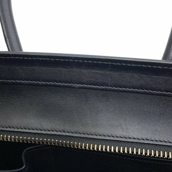 セリーヌ ハンドバッグ ラゲージショッパー マイクロ レザー キャンバス 167792 CELINE バッグ 黒