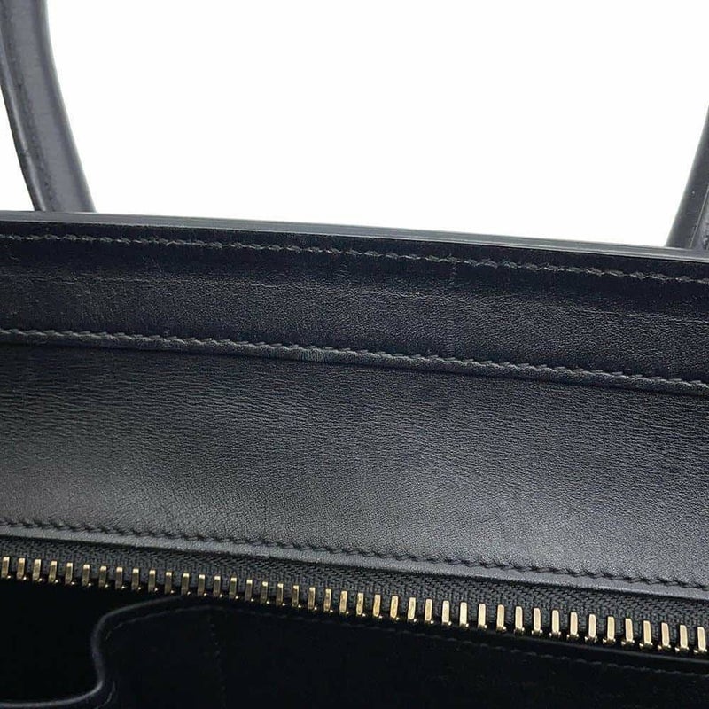 セリーヌ ハンドバッグ ラゲージショッパー マイクロ レザー キャンバス 167792 CELINE バッグ 黒