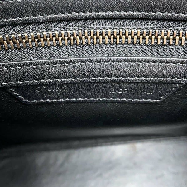 セリーヌ ハンドバッグ ラゲージショッパー マイクロ レザー キャンバス 167792 CELINE バッグ 黒