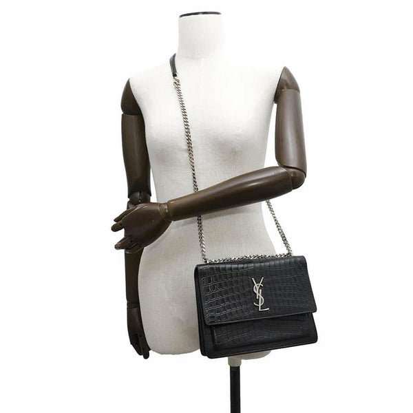 サンローランパリ チェーンショルダーバッグ サンセット ミディアム 442906 SAINT LAURENT PARIS YSL 黒 2way 斜め掛け