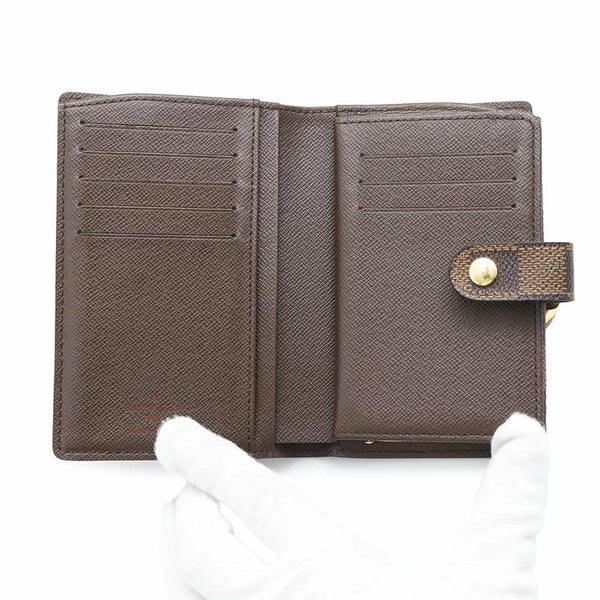 ルイヴィトン 二つ折り財布 ダミエ・エベヌ ポルトフォイユ・ヴィエノワ N61674 LOUIS VUITTON