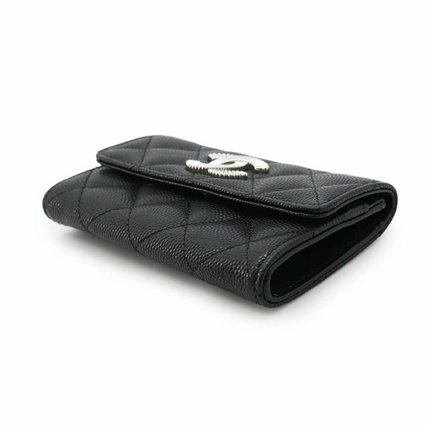 シャネル カードケース マトラッセ ココマーク キャビアスキン AP4333 CHANEL 名刺入れ 黒