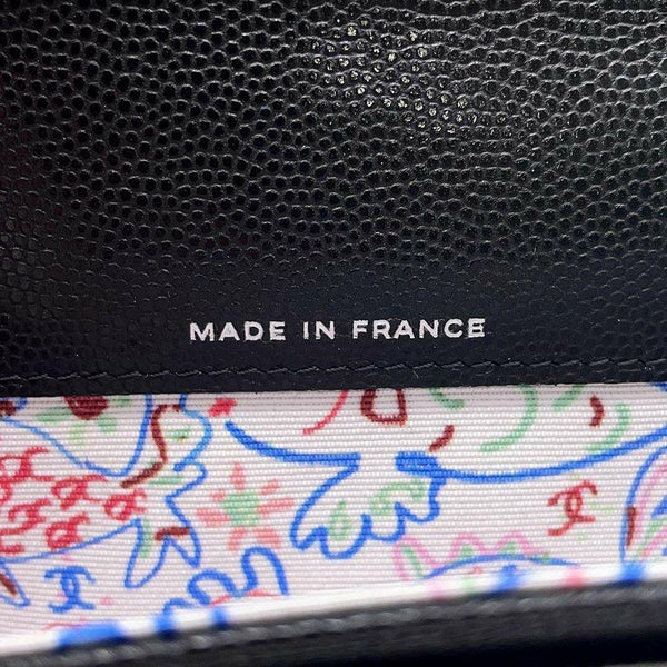 シャネル カードケース マトラッセ ココマーク キャビアスキン AP4333 CHANEL 名刺入れ 黒