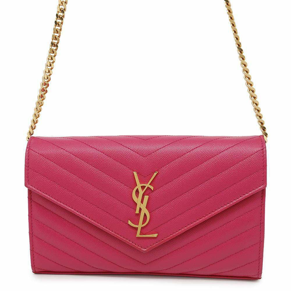 SAINT LAURENT PARIS(サンローランパリ) 財布 モノグラム チェーン ウォレット 377828 レッド チェーンウォレット/ストラップ取外し可 レザー サンローランパリ モノグラム レザー チェーンウォレット レッド