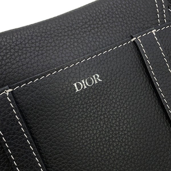 クリスチャン・ディオール クラッチバッグ KAWS コラボ サドルバッグ レザー Christian Dior 黒