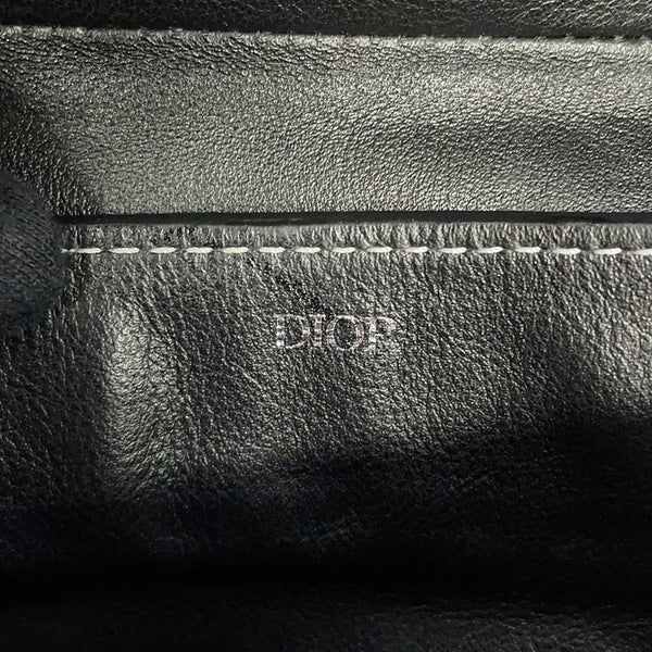 クリスチャン・ディオール クラッチバッグ KAWS コラボ サドルバッグ レザー Christian Dior 黒