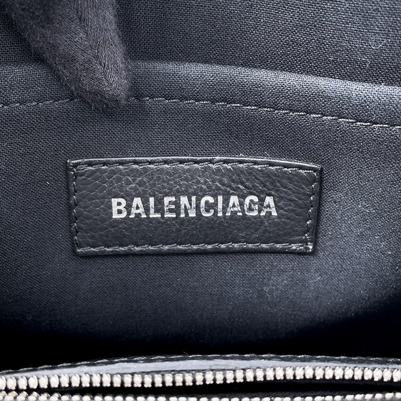 バレンシアガ ハンドバッグ ハードウェア キャンバス レザー 671402 BALENCIAGA 2way ショルダー 黒
