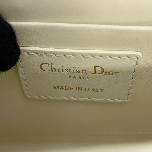 クリスチャン・ディオール ショルダーバッグ 30 モンテーニュ ボックスバッグ レザー Christian Dior 白