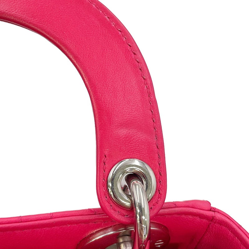 クリスチャン・ディオール ハンドバッグ カナージュ レディディオール ミニ レザー Christian Dior 2way