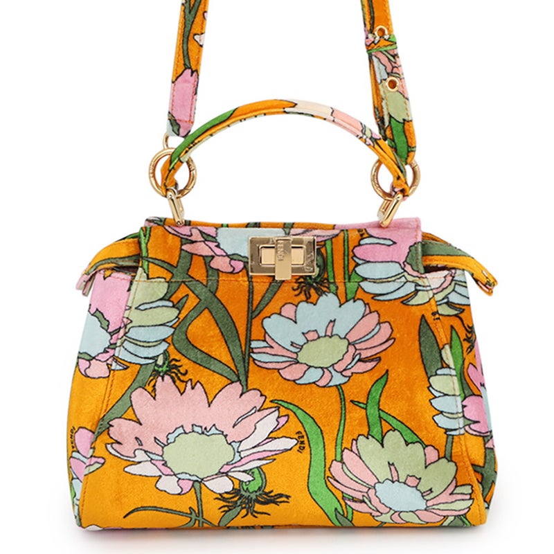 フェンディ ハンドバッグ ピーカブー アイコニック ミニ ベロア 8BN244 FENDI 2way