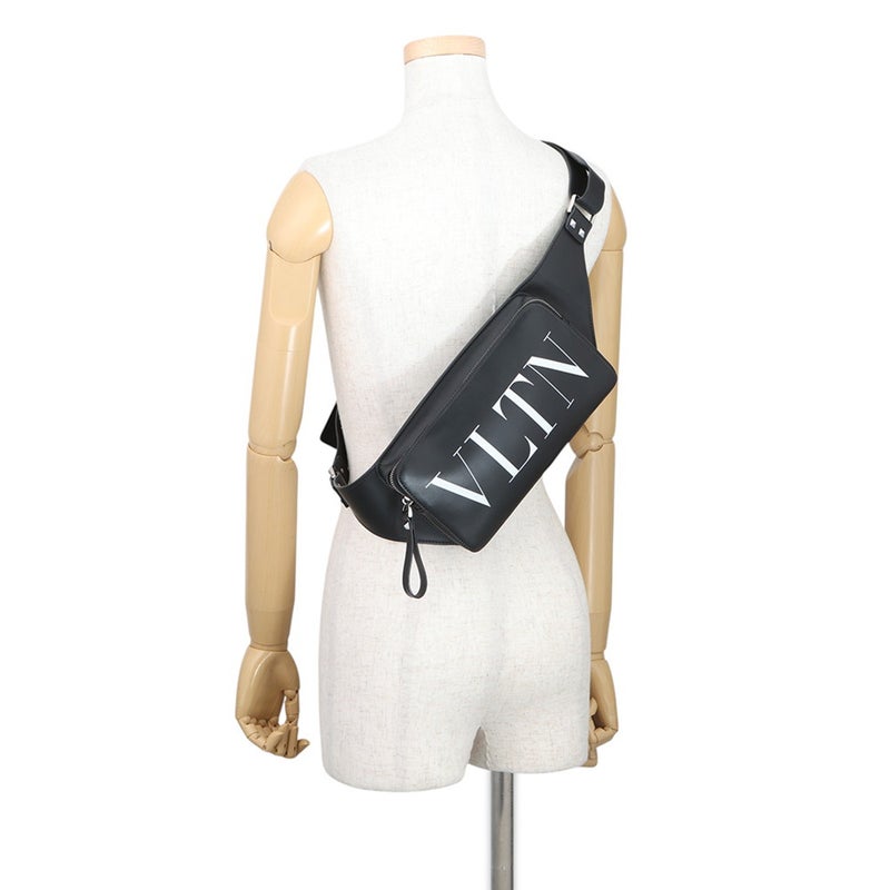ヴァレンティノ・ガラヴァーニ ボディバッグ VLTNロゴ VY2B0A10WJW VALENTINO ベルトバッグ 黒