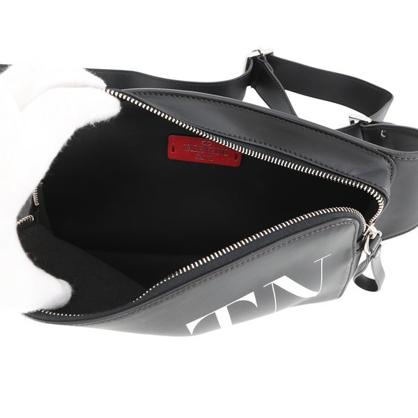 ヴァレンティノ・ガラヴァーニ ボディバッグ VLTNロゴ VY2B0A10WJW VALENTINO ベルトバッグ 黒