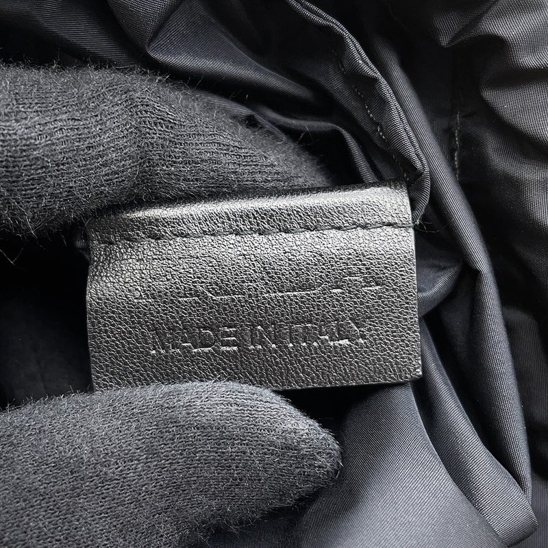プラダ トートバッグ メッシュ トライアングルロゴ レザー/ナイロン 1BC072 PRADA ハンドバッグ 黒