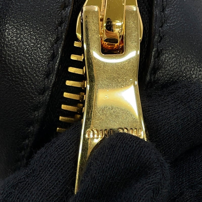ミュウミュウ クラッチバッグ マテラッセ レザー 5BF122 Miu Miu 黒 セカンドバッグ