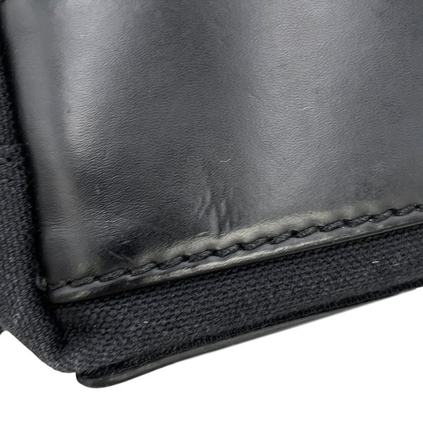 バレンシアガ ハンドバッグ ネイビーカバ XS キャンバス レザー 390346 BALENCIAGA ポーチ付 2way 黒