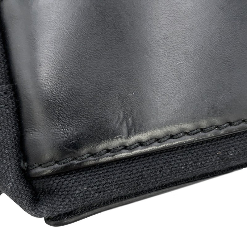 バレンシアガ ハンドバッグ ネイビーカバ XS キャンバス レザー 390346 BALENCIAGA ポーチ付 2way 黒
