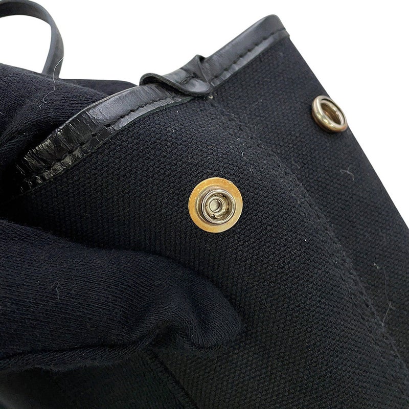 バレンシアガ ハンドバッグ ネイビーカバ XS キャンバス レザー 390346 BALENCIAGA ポーチ付 2way 黒