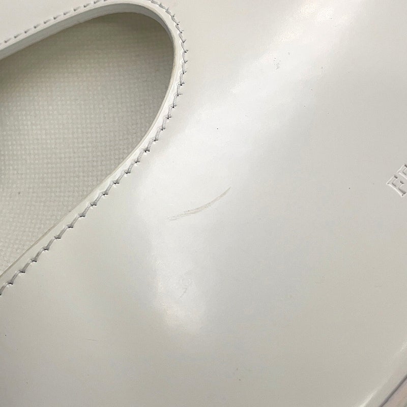 サルヴァトーレ・フェラガモ ハンドバッグ カットアウト スモール キャンバス レザー 213487 Ferragamo 白