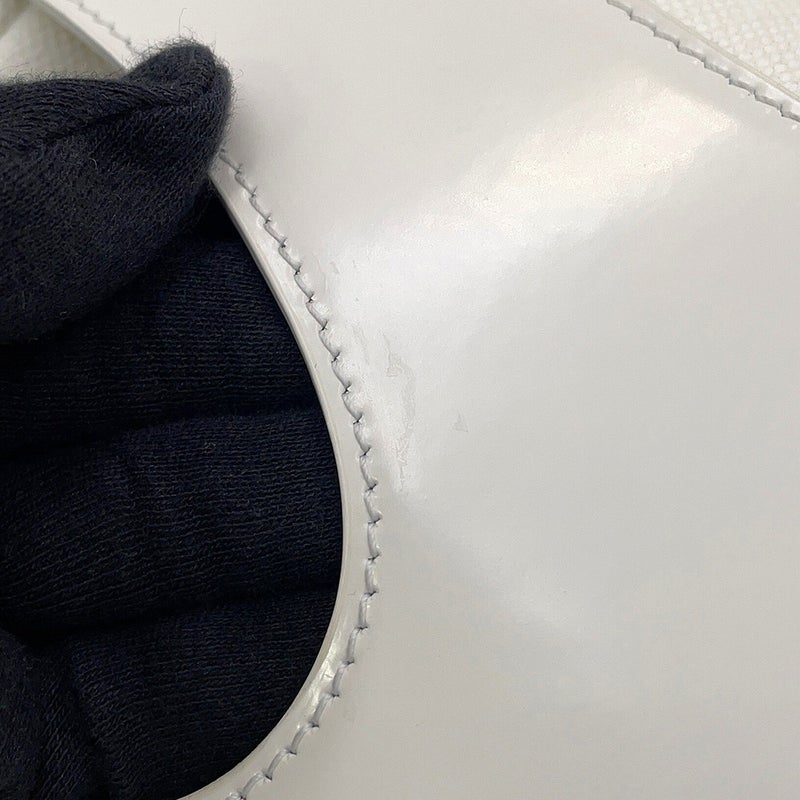 サルヴァトーレ・フェラガモ ハンドバッグ カットアウト スモール キャンバス レザー 213487 Ferragamo 白