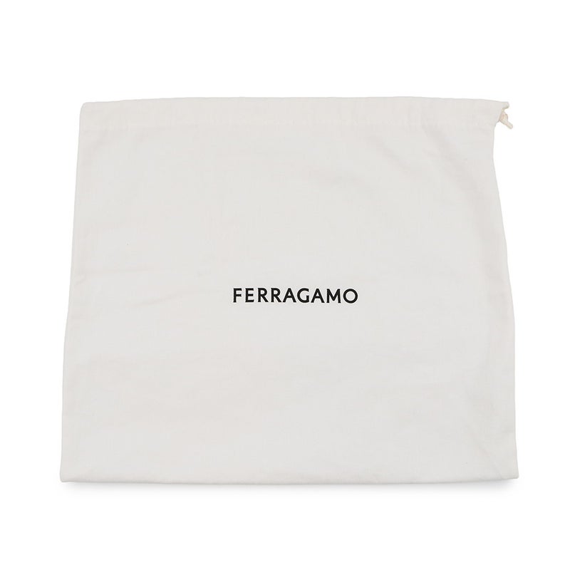 サルヴァトーレ・フェラガモ ハンドバッグ カットアウト スモール キャンバス レザー 213487 Ferragamo 白