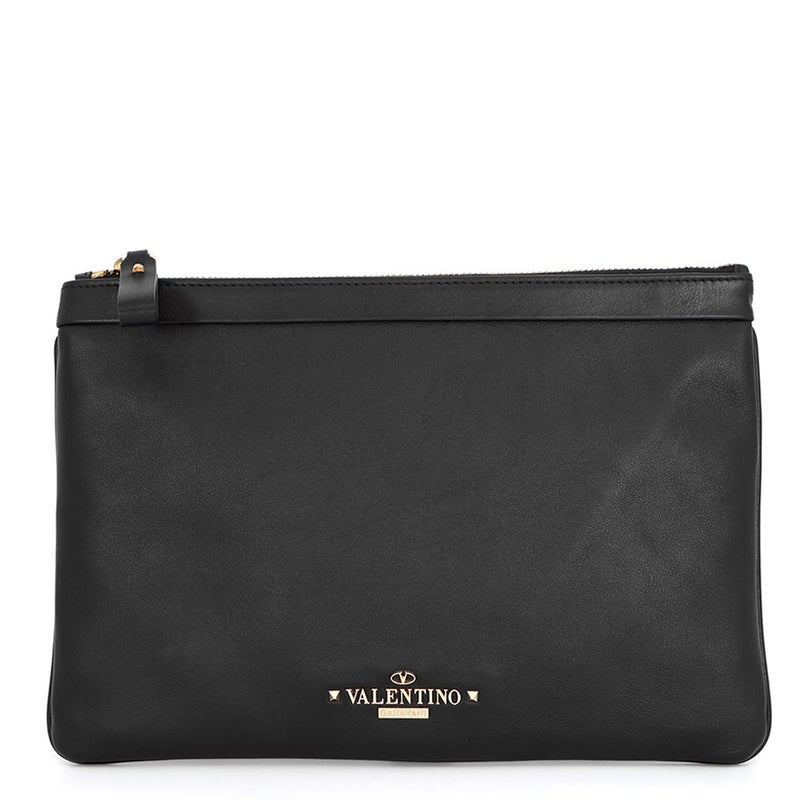 ヴァレンティノ・ガラヴァーニ クラッチバッグ ロゴ レザー IW9P0263VIT VALENTINO ポーチ 黒