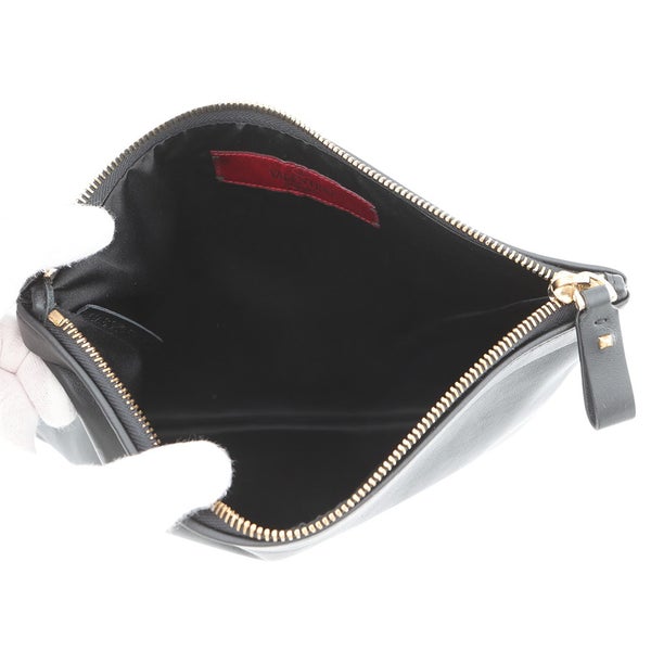 ヴァレンティノ・ガラヴァーニ クラッチバッグ ロゴ レザー IW9P0263VIT VALENTINO ポーチ 黒