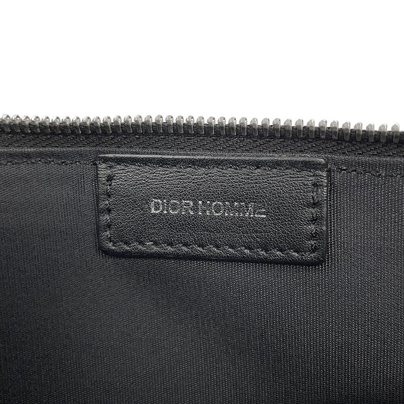 クリスチャン・ディオール クラッチバッグ ディオールオム トロッター チェック柄 PVC Christian Dior 黒
