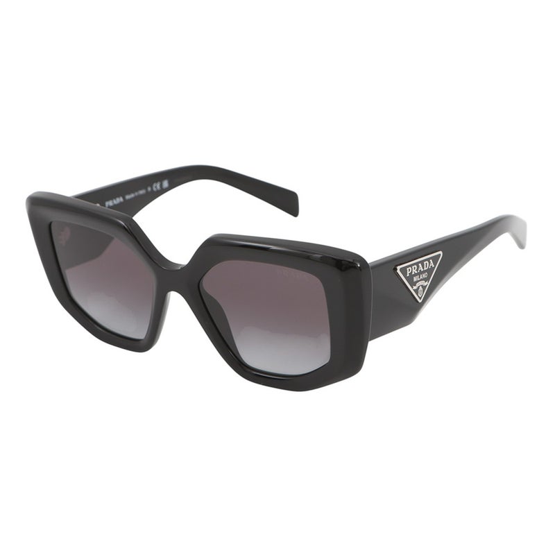 プラダ サングラス トライアングルロゴ ポリゴン型 セルフレーム SPR14Z PRADA アイウェア 黒